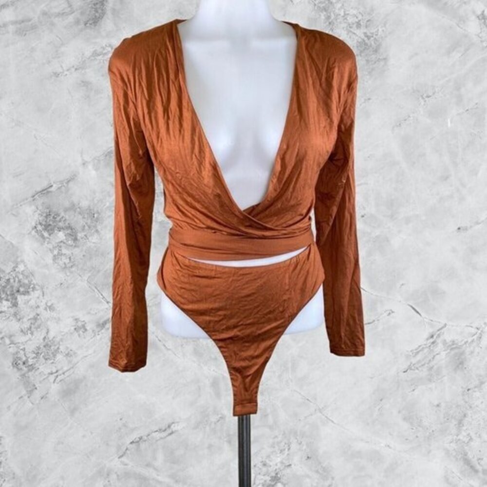 Michael Costello x Revolve Janet Bodysuit - Burnt Orange